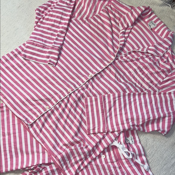 J. Crew Pink and White Striped Pajama Set. Size 2X - Picture 6 of 16